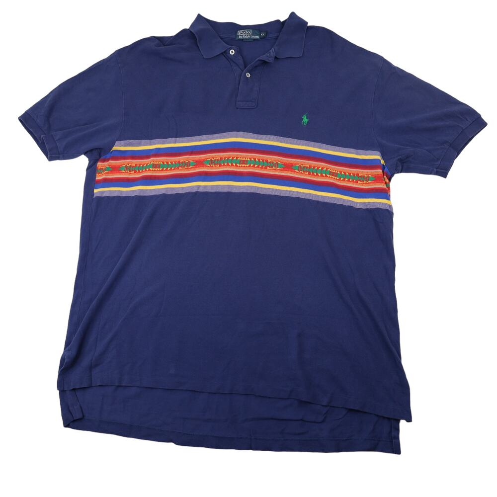 Vintage Polo Ralph Lauren Aztec Pattern Polo Shirt